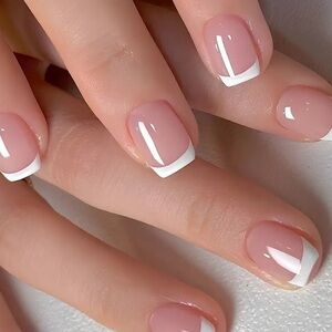 24 Pcs Short Coffin Press On Nails